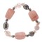 Earth&#x27;s Jewels Semi-Precious Jasper Rose Quartz Natural Bracelet
